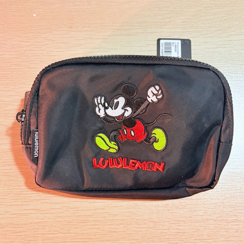 lululemon athletica Black Belt Bag with Mickey Mouse Design